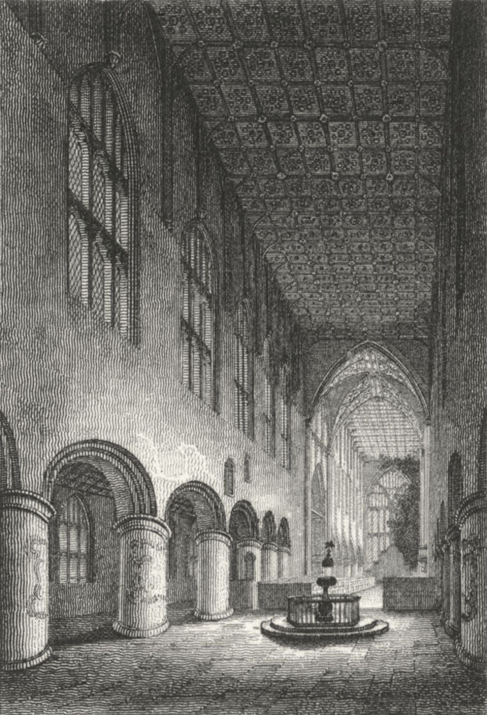 WORCS. Malvern Abbey, Worcestershire 1807 old antique vintage print picture